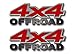 2-4x4 OFFROAD BRUSHED Print Effect RED Vinyl 13