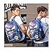 Lmeison Anime Cartoon Luminous Backpack with USB Charging Port and Lock &Pencil Case Daypack Shoulder Rucksack Laptop Bag (SkyBlue-Emo)