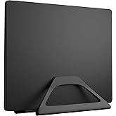 Elestoria Aluminum Vertical Laptop Stand with Gravity Auto-Lock – Adjustable Laptop Holder Vertical fits MacBook Pro/Air, Chr