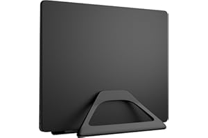 Elestoria Aluminum Vertical Laptop Stand with Gravity Auto-Lock – Adjustable Laptop Holder Vertical fits MacBook Pro/Air, Chr