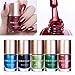 NICOLE DIARY 5 Bottles Metallic Nail Polish Mirror Effect Lacquer Colorful Shiny Metal Nail Polish Manicure Varnish (5 colors)