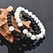 CHOKER Distant Bracelets Couples Black Matte Agate & White Howlite 8mm Beads Bracelet His Hers Relationship Friendship Gift