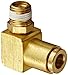 Eaton Weatherhead 1869X4S Brass CA360 D.O.T. Air Brake Tube Fitting, Swivel, 90 Degree Elbow, 1/8