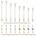 Paxcoo 16Pcs Necklace Extender Chain and Lobster Clasp Lock Set For Jewelry Necklace Bracelet