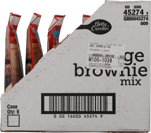 BETTY CROCKER BROWNIE MIX FUDGE, 10.2500-OUNCE BOXES (PACK OF 18)