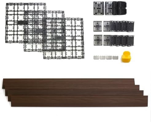 NewTechWood DAF-4-WN 4.32-Square Feet Deck-A-Floor Modular Composite Flooring System Kit, Walnut by NewTechWood