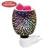 Ionlywax Pluggable Fragrance Candle Warmer 3D Glass Electric Wax Melt Warmers 3D Fireworks Plug-in Wall Lamp for Home Office Bedroom Living Room Gifts & Decor(3D Fireworks)