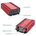 Quesvow 1000W Car Power Inverter DC 12V to 110V 3 AC Outlets Home Car RV Solar Power Converter for Household Appliances in case Emergency, Hurricane, Storm and Outage