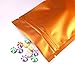 QQ Studio 100 Smell Proof FDA Approved Food Safe Flat Metallic Mylar Foil Flat ZipLock Sample Food Storage Bags Pouch 8.5x13cm (3.3x5.1