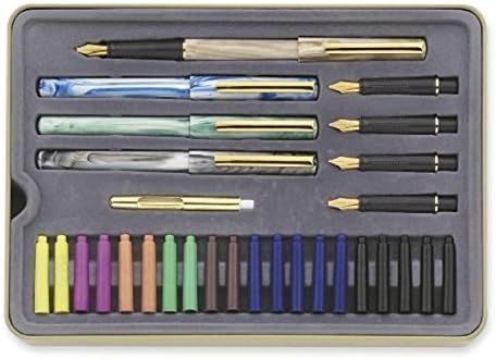 Calligraphy Pen Set Staedtler 33 Pieces 4 Pens 5 Nibs 20 Ink Cartridges Case supplier_peapodphotog517