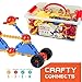 Crafty Connects STEM Building Toys Set, Tinker and Take Apart to Spark Creativity in Kids and Toddler, Educational Learning Toy for Boys and Girls Ages 3 4 5 6 7 8 9, Gifts for Kindergarten Pre K Age