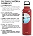 Simple Modern 32oz Ascent Water Bottle - Hydro Vacuum Insulated Tumbler Flask w/Handle Lid - Red Double Wall Stainless Steel Reusable - Leakproof: -Cherry