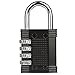 FortLocks Padlock - 4 Digit Combination Lock for Gym Outdoor & School Locker, Fence, Case & Shed – Heavy Duty Resettable Set Your Own Combo – Waterproof & Weatherproof (2 Pack - Black)
