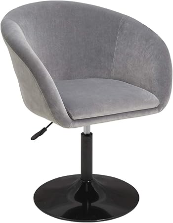 Duhome Fauteuil De Salon Gris Tissu Velours Fauteuil Club Fauteuil Cabriolet Pivotant Chaise De Salle à Manger Réglable En Hauteur Sélection De