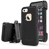 iPhone 5s Case iphone 5 case Heavy Duty Sport Rugged Drop Resistant Shockproof Dustproof Cover Armor Built-in Screen Protector with Kickstand for Apple iPhone 5/5s/SE case black