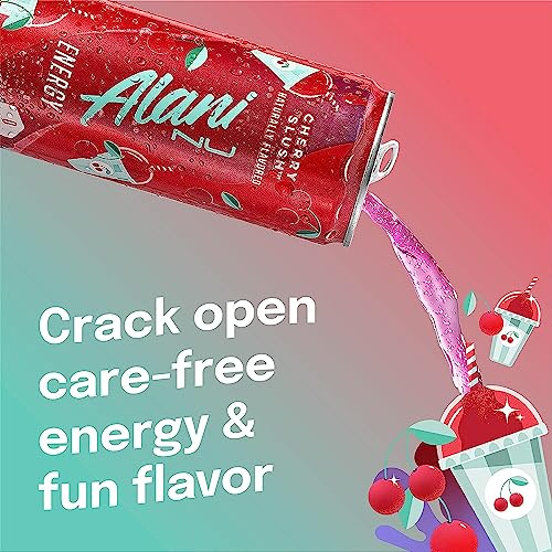 Alani Nu Energy Drink Assorted Variety Pack Blue Slush, Cherry Sluch
