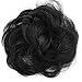 CAISHA 100% HUMAN HAIR Scrunchie Hair Piece Updo Braid Hair Scrunchy Messy Bun Natural Black H312f