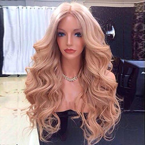 Brazilian Virgin Human Hair Lace Front Wig Color #27 Blonde Human Hair Wig Glueless Body Wavy For Fashion Women 130 Density (18 inch)