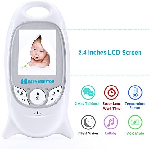 BW New 2.0 inch Wireless Digital Baby Monitor Camera Audio Video Security Baby Monitor with 8 LED Night Vision, 2 Way Talk - Image 3