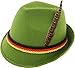 Costume Agent German Alpine Bavarian Oktoberfest Costume Hat with Feather - Green - German Hat For Men & Women - Bavarian Hat for Lederhosen