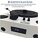 Easygoproducts Vertical Bluetooth Turntable – 3 Speed Record Player – Auto Stop Feature – Amplified Triple Built-in Stereo Speakers – Headphone Jack Input and RCA Outputs – Whitethumb 4