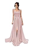 YMSHA Women's Prom Dresses for Teens Long Satin
