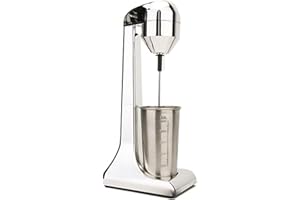 Knwigoe Milkshake Maker Drink Mixer Machine Stainless Steel Milk Blender 2 Speed Shaking Beverage Combo Mixing Frother with Cup 500 ml/28.16oz (23000rpm)