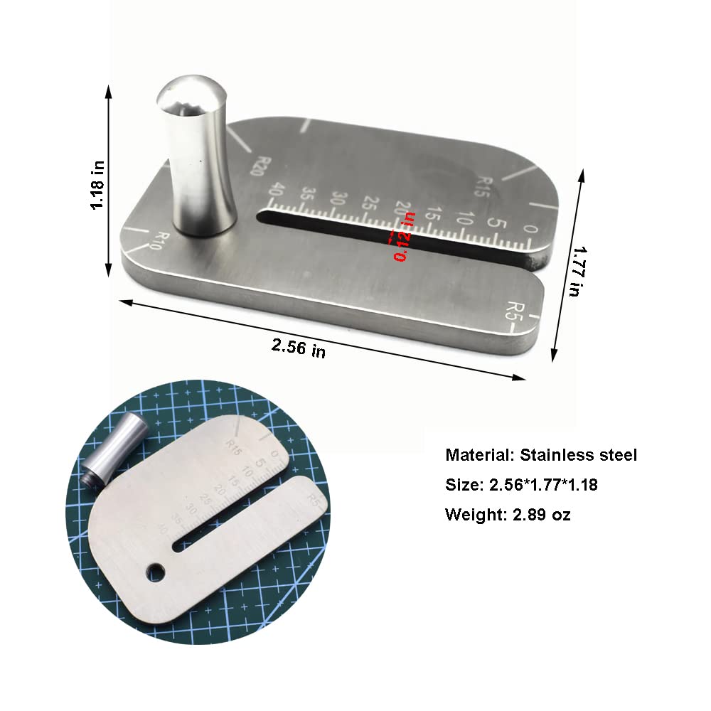 PANSHIYON Leather Stitching Punch Aid Plate,Stainless Steel Leather Stitching Punch Aid Pulling Plate, Diamond Lacing Chisel or Pricking Iron Aid Mate for Craft Working