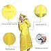 T-Wilker Portable Rain Ponchos Drawstring Raincoat with Hoods Reusable for Hiking Camping Outdoor Sports (Yellow)