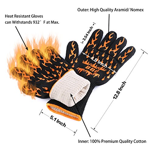 Camping Cookware Set Wood Burning Stove Bbq Gloves Withstand 932