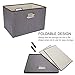 Storage bins,Wecye Large Foldable Storage Containers with Removable Lid and Handles,Storage box Storage cubes Organizer,Set of 2 (Grey)