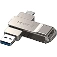 Lexar D40E 64GB Dual Drive USB 3.2 Gen 1 Type-C™ Jump Drive, USB-C Flash Drive Metal Housing Swivel Design Thumb Drive (LJDD40E064G-BNSNG)