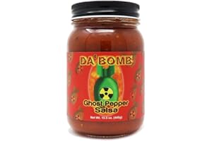 Da'Bomb - Ghost Pepper Salsa - 15.5 oz Bottles - Made in USA with Habanero & Jolokia Peppers- Non-GMO, Gluten Free, Sugar Free, Keto - Pack of 1