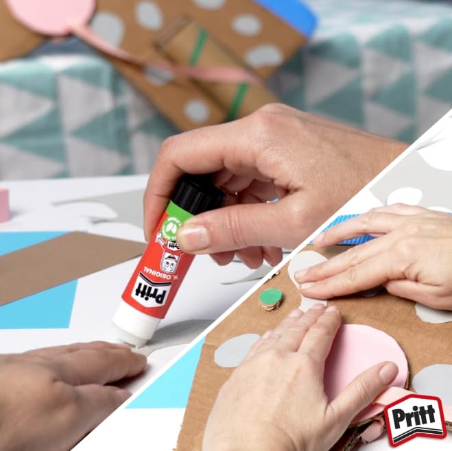 Pritt Klebestift, sicherer und kinderfreundlicher Bastelkleber für Kunst und Bastelarbeiten, starker Kleber für Schule & Bürobedarf, 5x43g Pritt Stift 2