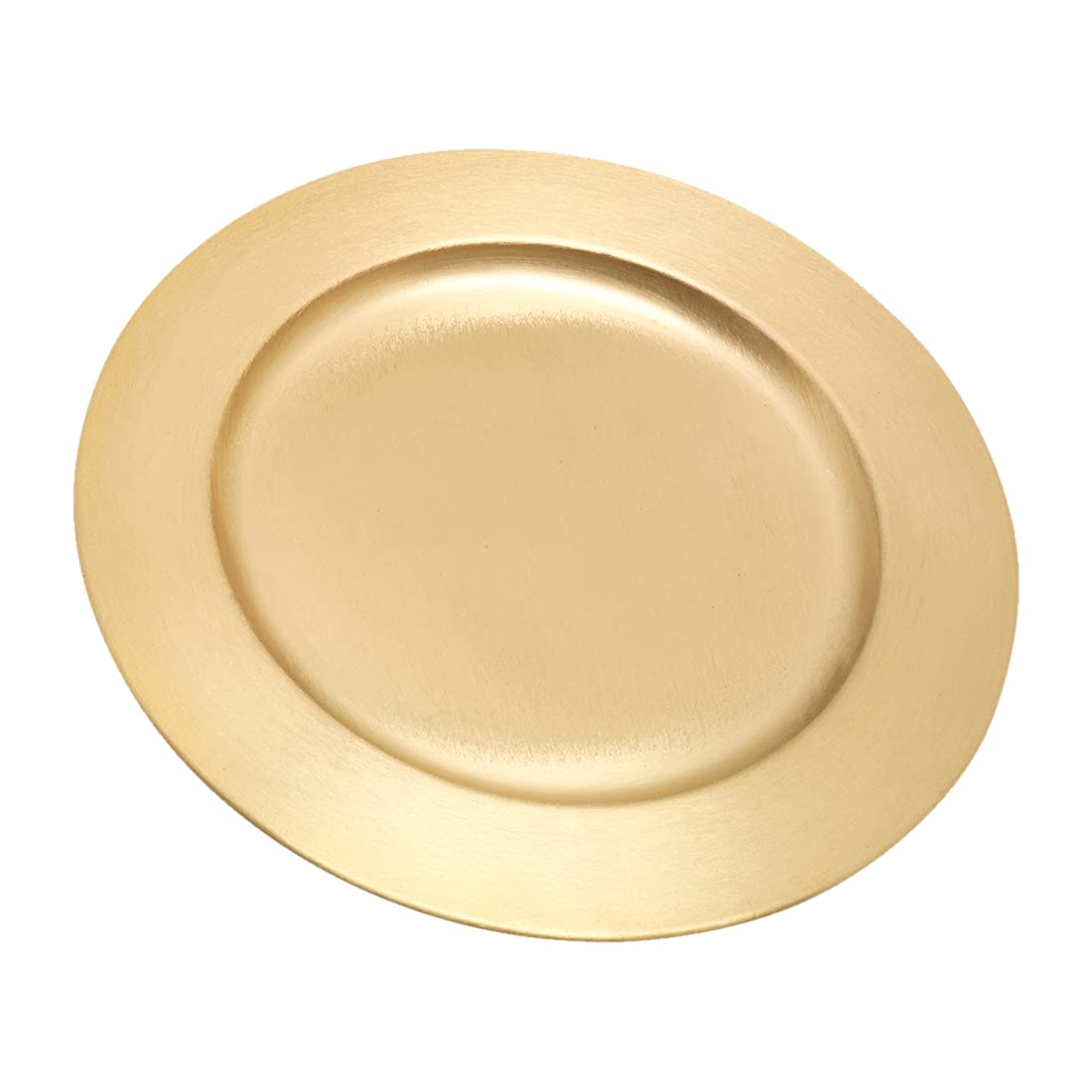 NKlaus Ø17cm Candle plate large with rim brass gold matt Ø 11cm inside decoration plate 10584