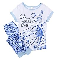 Womens Tinker Bell Let Your Dreams Blossom Pyjamas Blue
