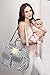Fashion Chevron Diaper Bag Large Tote with Changing Pad with Stroller Straps