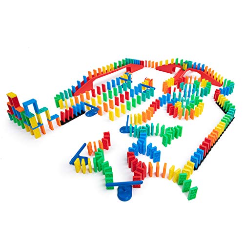 Bulk Dominoes 331 pcs Kinetic Dominoes Large PRO-Scale Stacking Building Toppling Chain Reaction Dominoes Set for Kids and Creators