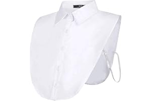 UYTWQS Fake Collar Detachable Blouse Dickey Collar Half Shirts False for Women girl Favors（5 buttons, extended ）