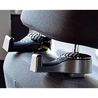 Car Headrest Hooks - Premium Car Seat Hangers Holders for Purse Bag with Locker - Set of 2