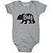 Baby Bear Funny Infant Shirts Cute Newborn Creeper for Family Bodysuit (Grey) -3-6m