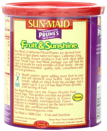 Sun-Maid California Pitted Prunes Snack | 16 Ounce Canisters | Pack of 4 | Whole Natural Dried Fruit | No Artificial… - Image 3