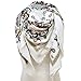 Women's Warm Oversized Checked Tartan Blanket Scarf Wrap Shawl With Brooch (One Size, Paisley Flower-Brown)