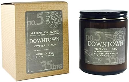 MASCULINE COLLECTION: No. 5 - DOWNTOWN Vetiver + Oud Soy Candle