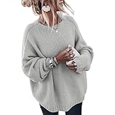 Womens Oversized Sweaters Loose Solid Casual Long Sleeve Mock Neck Knitted Jumper Tops