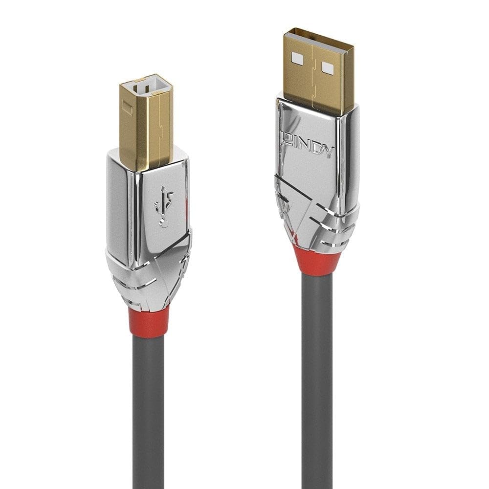 LINDY 3m USB 2.0 Type A to B Cable, Cromo Line