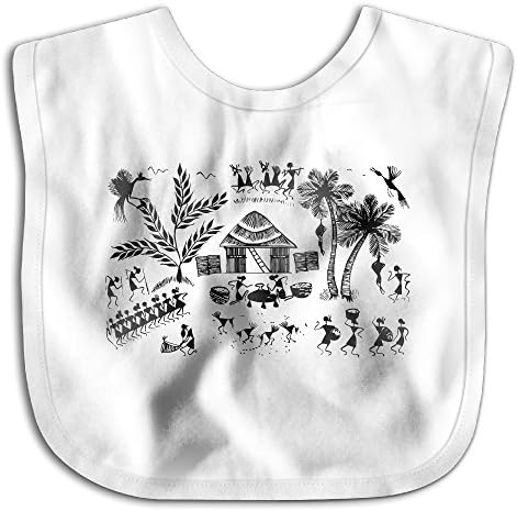 Native American Life Style Soft Cotton Newborns Bid Pinafore Saliva Towels White