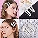 2PCS Big Silver Hair Clips Barrettes Glitter Rhinestones Hair Pins Decorations Hair Accessories for Lady, Women and Girls (Silver)…