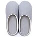 RelaxedFoot Slippers | Organic Cotton & Memory Foam | 1 Pair with Storage Bag (Large, Blue)