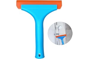YESCOO Shower Squeegee for Glass Doors, Small Squeegee for Shower Glass Door Mini Silicone Squeegee for Window Cleaner Tool Squeegee for Door, Bathroom, Mirror, Tiles and Car Window Cleaning